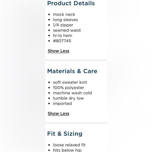 Old Navy Girls Loose Quarter-Zip Sweater-Knit Gray Pullover. 8. Youth Medium. - Picture 7 of 7